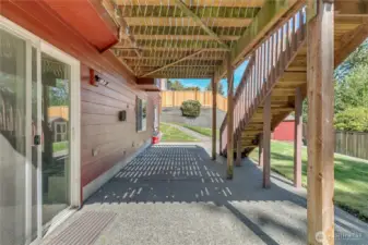 Patio off lower part of home