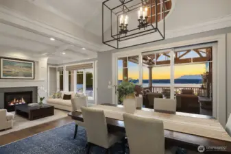 Enjoy sun-soaked evenings from the dinning room.