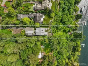 This street-to-water estate spans over an acre across two tax parcels, offering rare privacy and a lifestyle beyond compare.