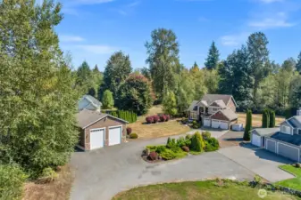 Aerial view of the property