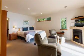 Spacious primary bedroom on the main level.