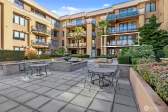 Your own balcony overlooking peaceful, beautiful courtyard views