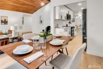 Dining Area with Style, Gather around this elegant dining space bathed in natural light, where every meal feels like a celebration of home.