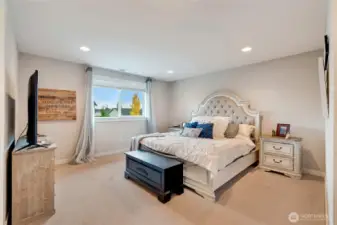 Oversized primary suite...