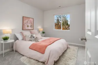 Bedroom #2. New paint and carpet!