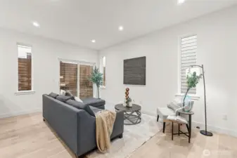 warm tones complement the natural light