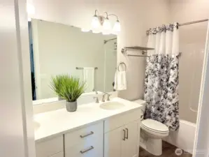 Second bathroom is a full bathroom.