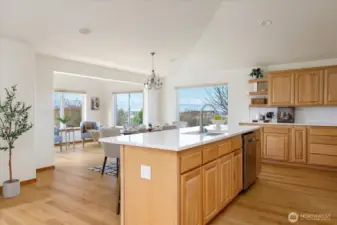 The layout allows ample space for everything you'd want but feels connected and flowing.