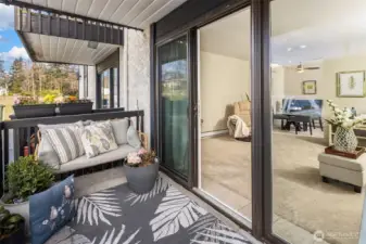 Sweet Covered deck, protected from the elements