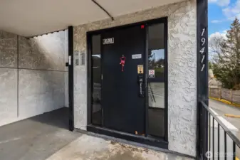 Condo building front door