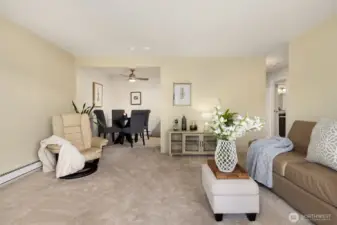 Living room to Dining area