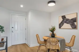 Entry and formal dining.