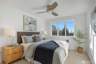 Large separate bedroom.