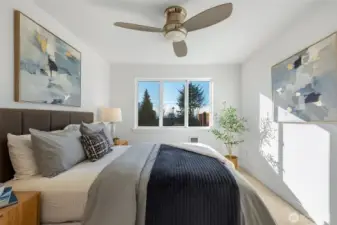 Large separate bedroom.