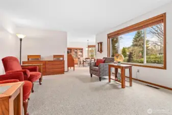 Living room is just to the right from entry hallway