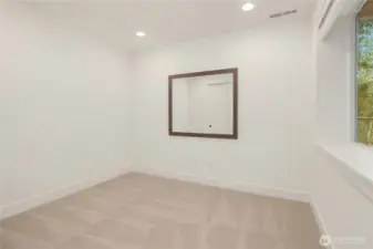 Daylight basement bedroom