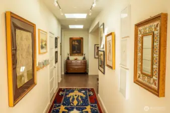 Gallery hall seen from front door.