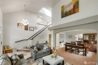 Living Room (alternate angle) – Showcasing cozy layout and feature wall with built-ins and fireplace.