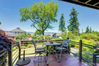 Seating area off the deck to enjoy the beautiful days!  Must see views in person!