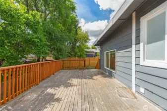 The deck you dream of for social gatherings or just relaxing in your own yard.