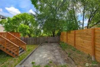 Rear yard area.