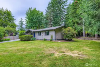 A large side yard on this spacious lot.