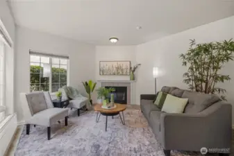 Living room with natural lighting