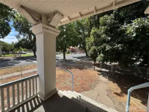 Front Porch - looking towards the City of Ellensburg building.