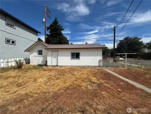 2-car garage and additional storage shed in backyard off the alleyway