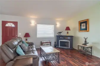 Hardwood floors in the main living area