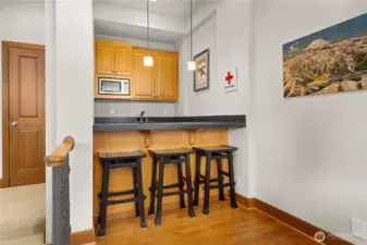 Lower level wet bar