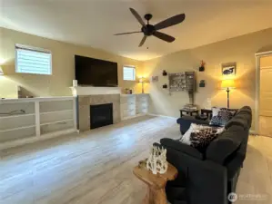 Living room off kitchen