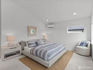 Primary with vaulted ceiling