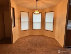 dining area on left of entry