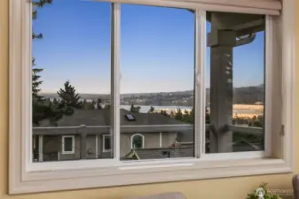 Large windows showcase beautiful views
