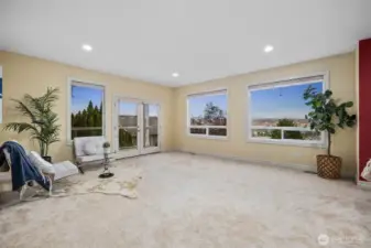 Expansive living area with views