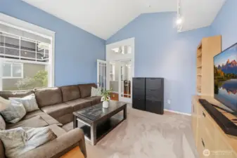 Vaulted ceilings and lots of natural light