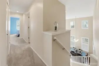 Grand staircase leading to 4 bedrooms and 2 full baths