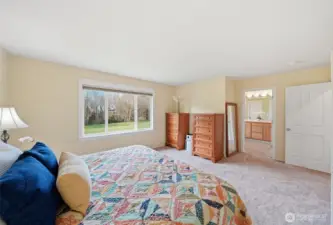 Spacious Owners suite with double doors and ensuite