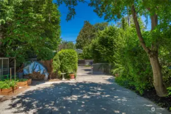 Private Gated Drive off Alley and Garden Space