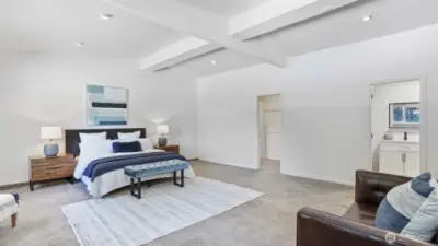 Retreat to this massive primary with large walk-in closet and full bath en suite.