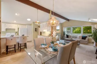 Dining Room off Living Room & Kitchen