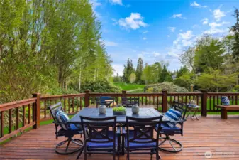 The outdoor deck is both spacious and private and makes the perfect spot for entertaining or taking in more of those amazing views.