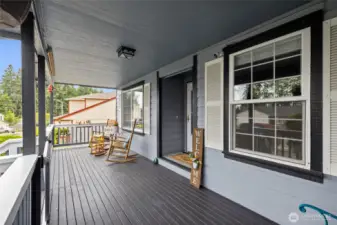 Large enclosed front porch