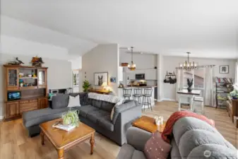 Open concept main living room with lots of natural light