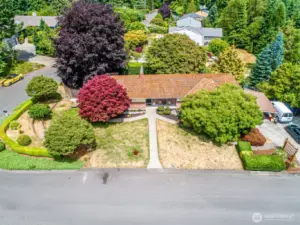 aerial view of home