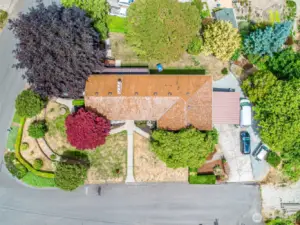 aerial view of home