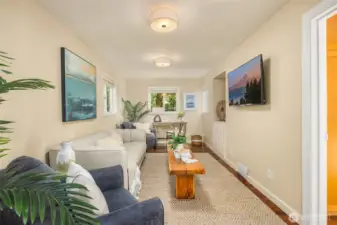 Cozy den for informal gatherings.