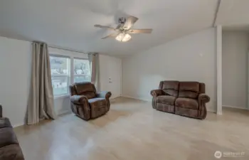 Living room looking towards front entry.