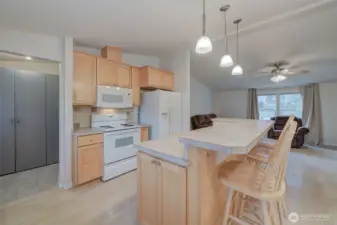 Another angle of the kitchen.